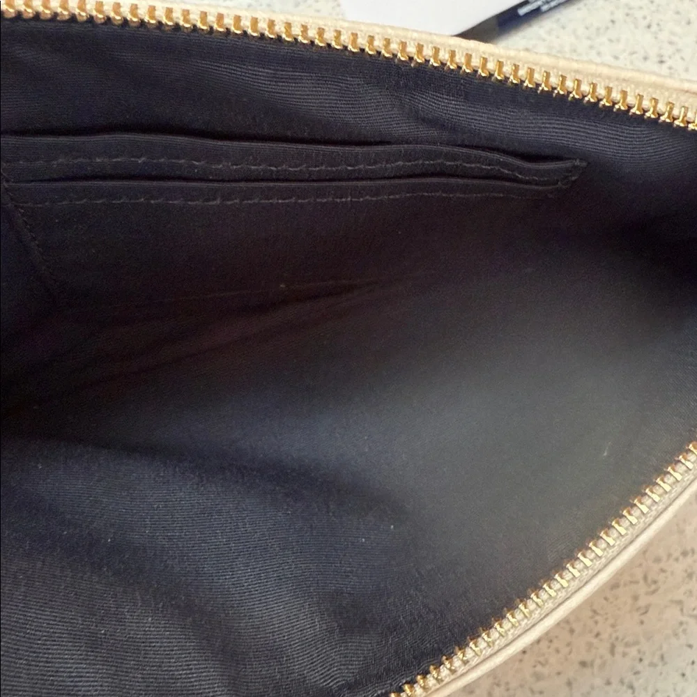 Coach Denim wristlet with leather trim. - Picture 5 of 6